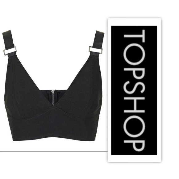 Top Shop Buckled Ring Cropped Bralette - Picture 2 of 8